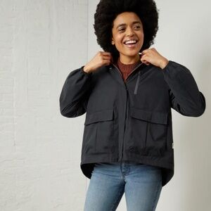 Packable Rain Jacket | UpWest | Soot Black | Medium | NWT